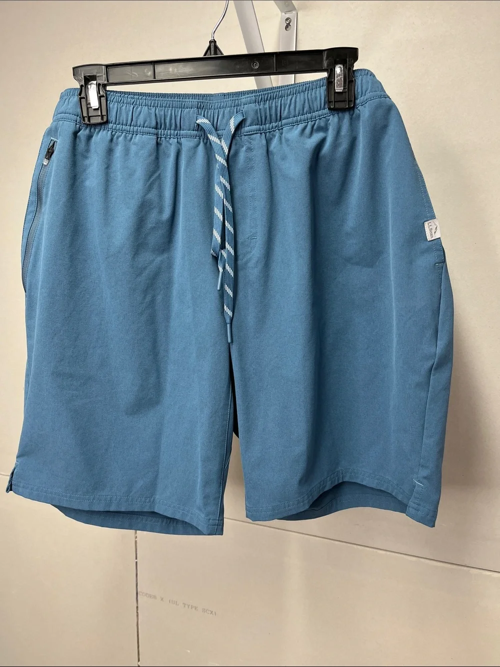 L.L. Bean Men's Blue Drawstring Performance Shorts